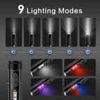 Pocket Rechargeable EDC Flashlight: Mini Keychain Light with Fire Starter & Window Breaker