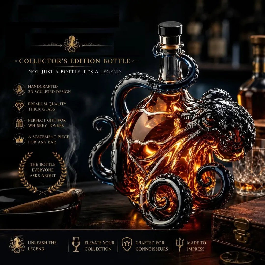Rum Edition 3D Octopus Bottle