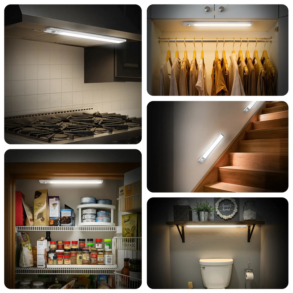 Under Cabinet Lights,Motion Sensor Night Light Indoor,1500mAh USB Rechargeable Light,Magnetic Installation Dimmable Lights