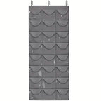 24-Grid Hanging Door Organizer – Space-Saving Nylon Storage with Clear Pockets