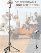 6 In 1 Wireless Bluetooth Selfie Stick With Fill Light