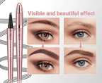 Waterproof Micro-Fork Eyebrow Pencil, Long-Lasting Brow Pen for Natural Hair-Like Strokes