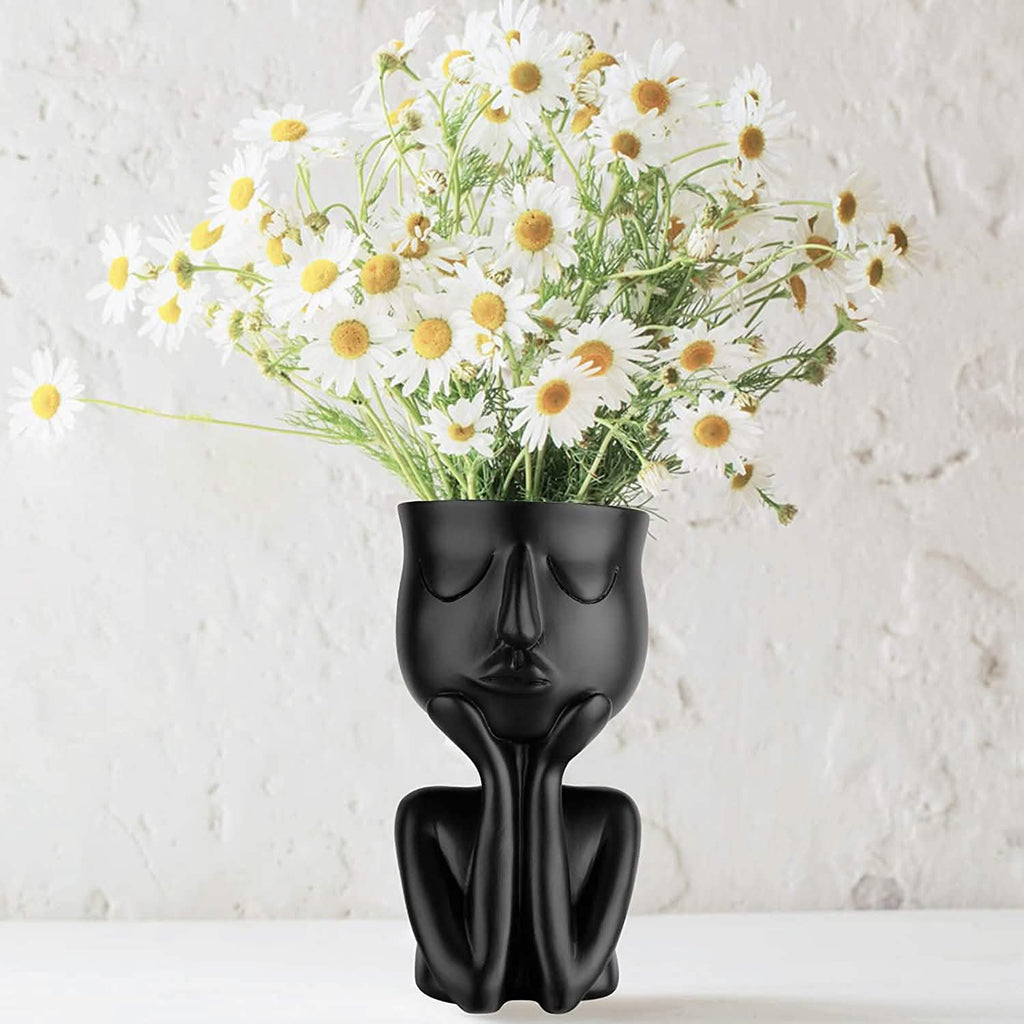 Face Flower Pot Head Planter