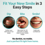ORVYLA DENTURES-Boil-and-Bite Functional Denture, Self-fit at Home, Fully Adjustable for Narrow or Wide Arches, Long or Short-term Solution, Eat, Drink and Smile Confidently