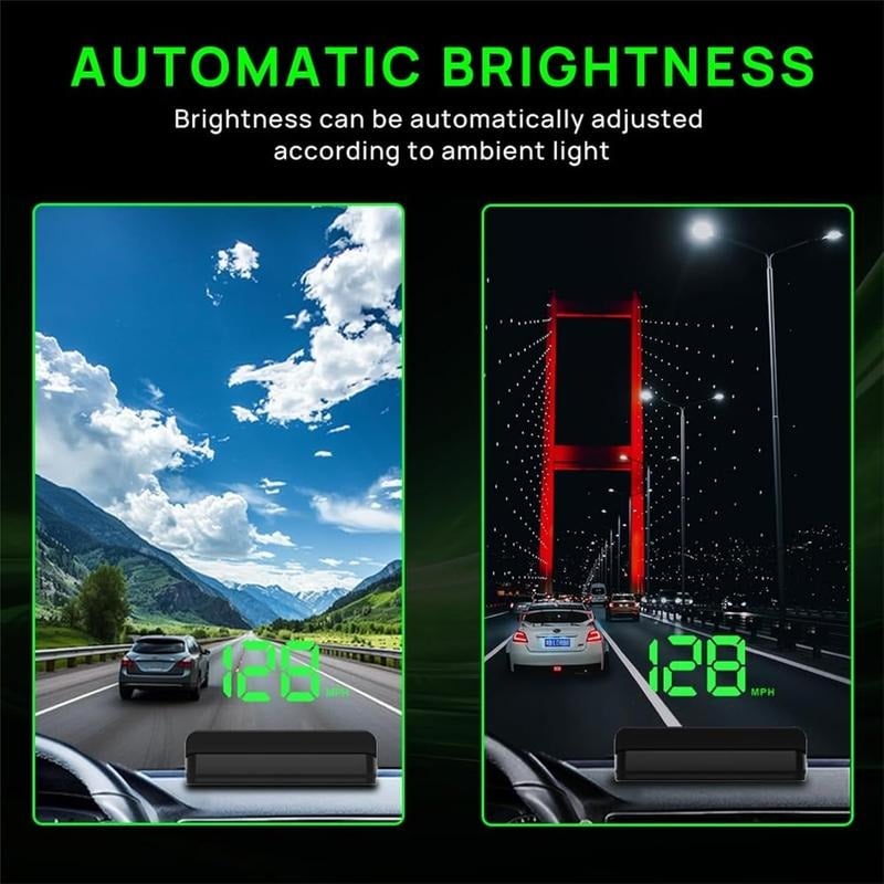 Head-Up Display Car GPS Digital Speedometer – HUD for Cars, Trucks & Motorcycles