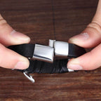 Faith Leather Cross Bracelet