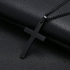 FAITHLINE NECKLACE – Classic men's necklace with stainless steel cross pendant