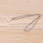 FAITHLINE NECKLACE – Classic men's necklace with stainless steel cross pendant