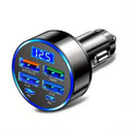 Fast Charging 6 Ports Car Charger Adapter with 4 USB + 2 Type-C 40W QC3.0