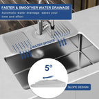 Faucet Splash Mat Sink Tray Water Drainage Pad Sponge Soap Holder