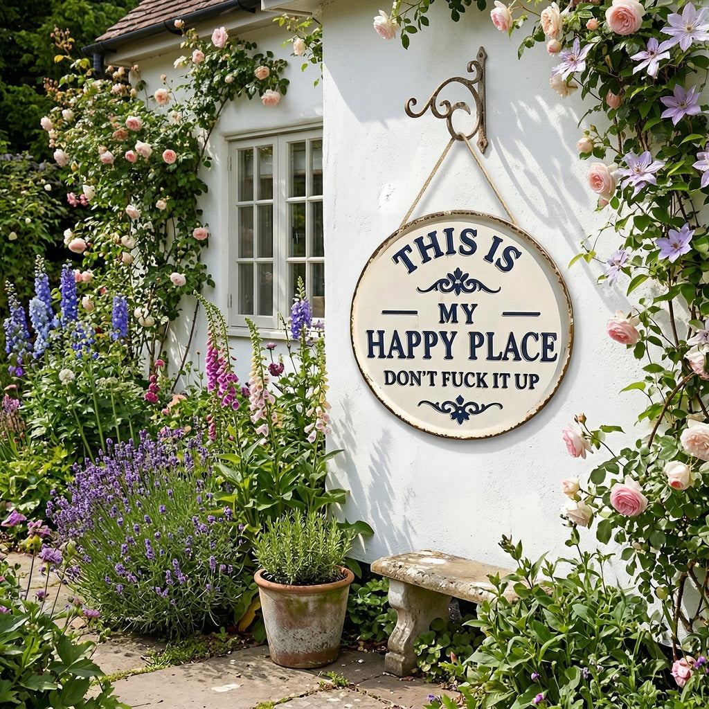 Funny Garden Metal Sign – Vintage Decor