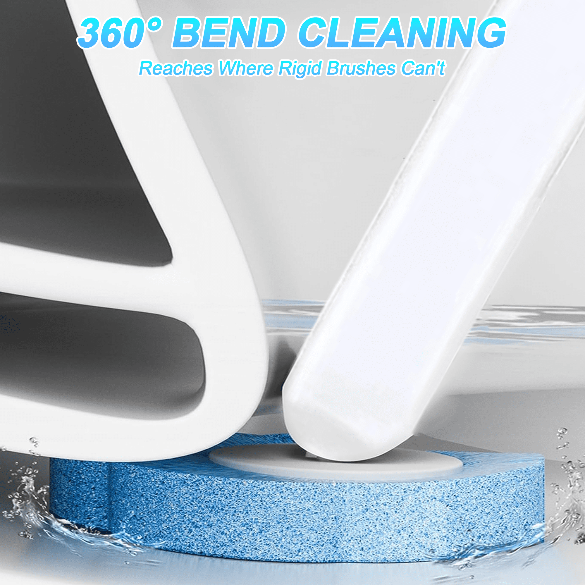 Disposable Toilet Bowl Brush and Holder Cleaning System with Cleanser-Infused Heads