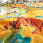 Tropical Paradise Cotton Throw Blanket