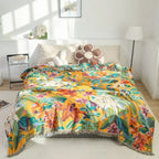 Tropical Paradise Cotton Throw Blanket