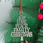 Festive Christmas Tree Pendant - Metal Hanging Ornament for Scene Decor