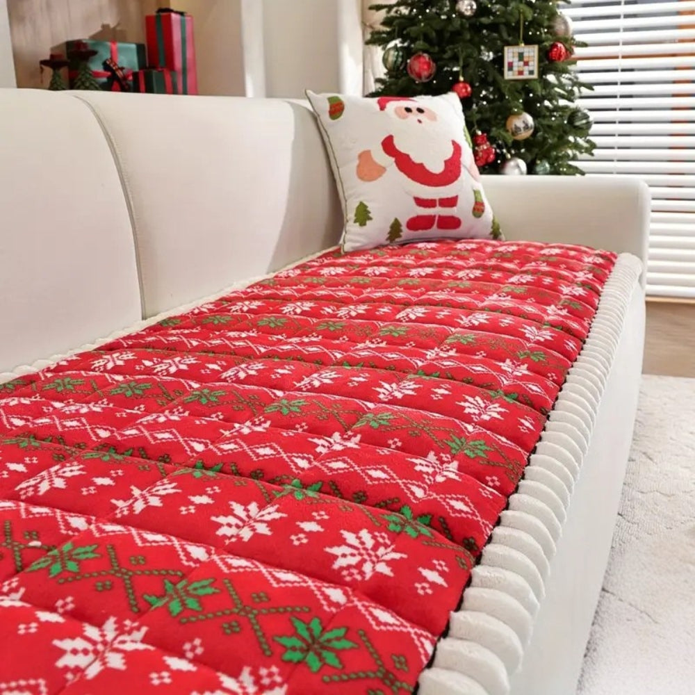 Seasonal Snowflake Sofa Protector Cover