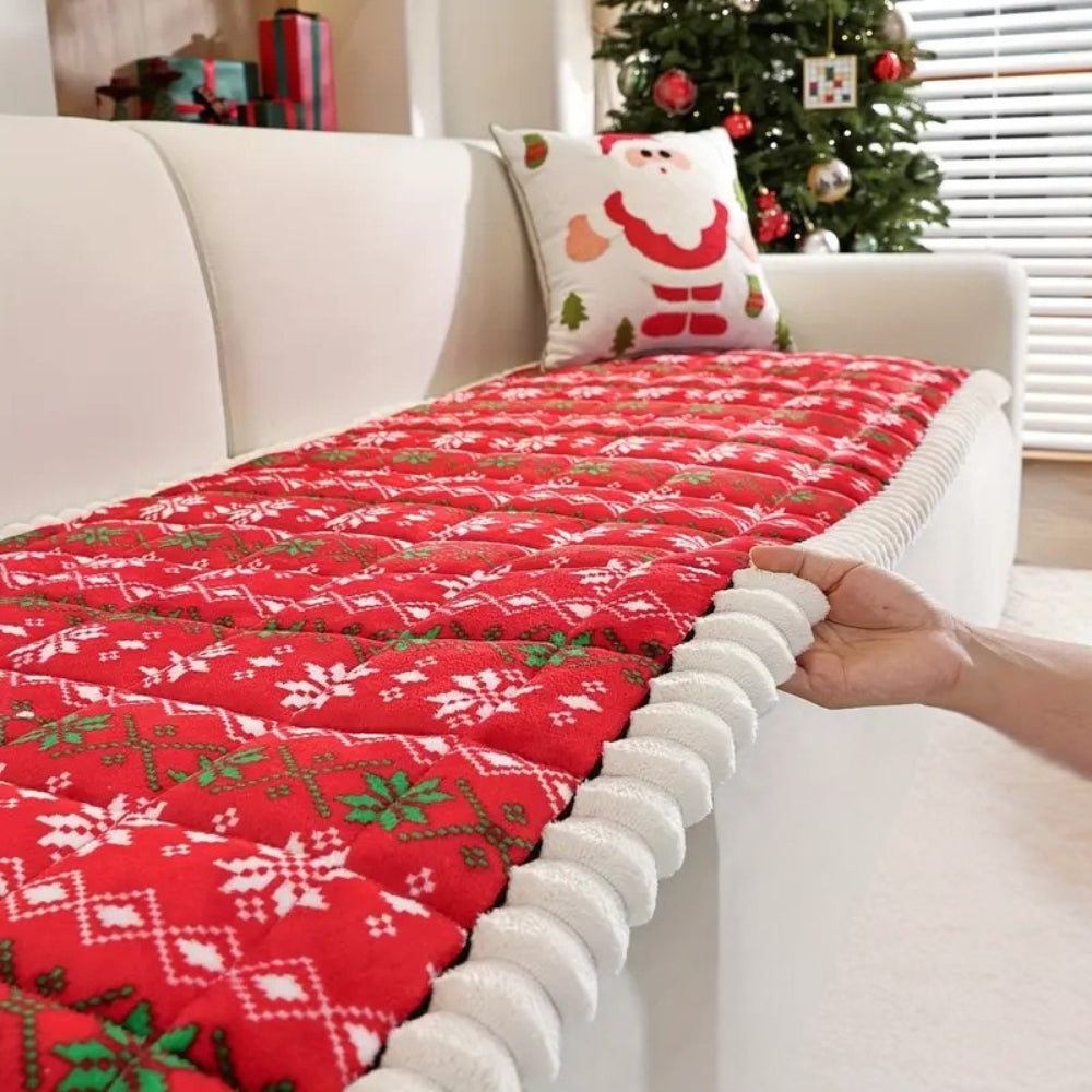 Seasonal Snowflake Sofa Protector Cover