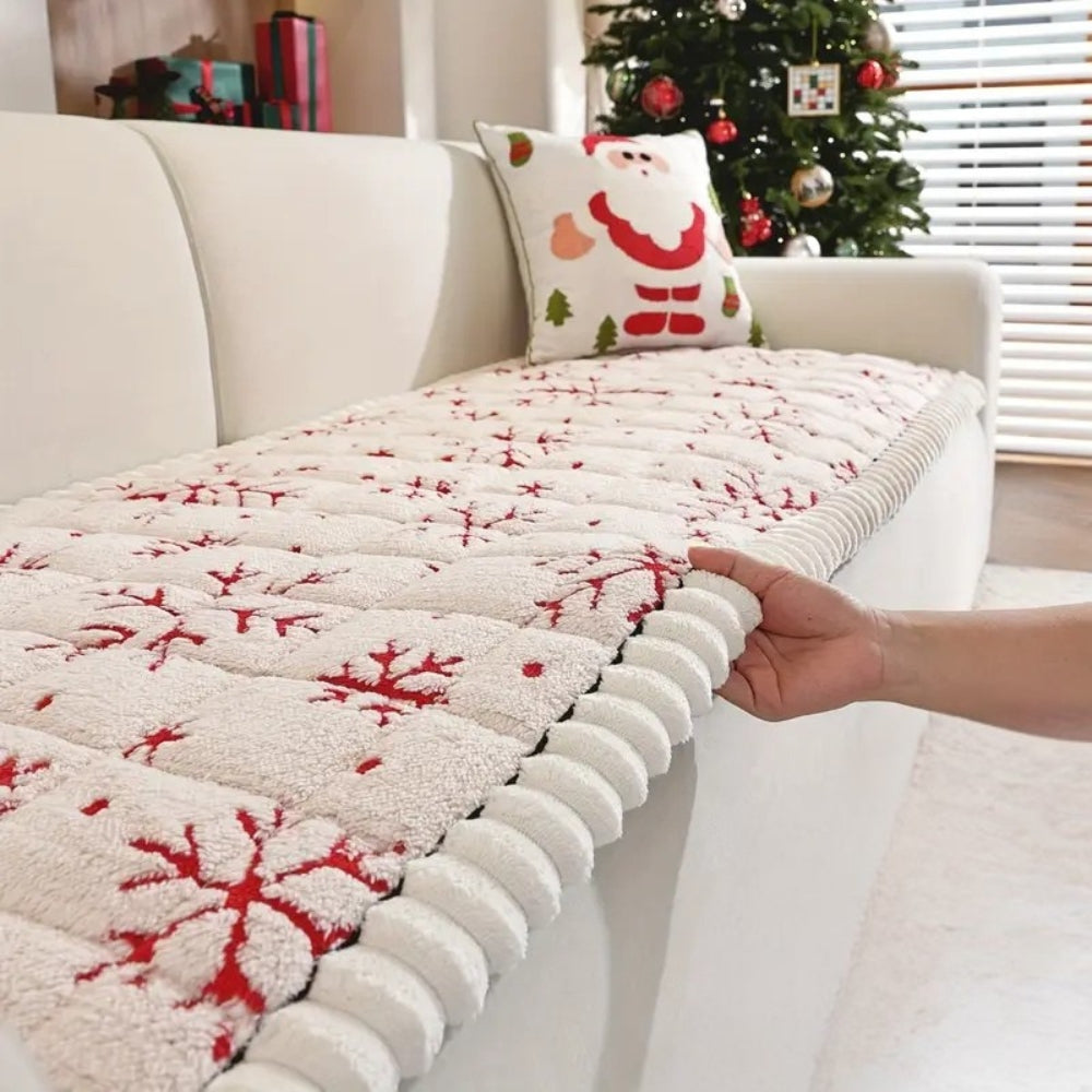 Seasonal Snowflake Sofa Protector Cover