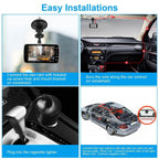 FHD 1080P Dash Cam 4" Screen Dual Cameras
