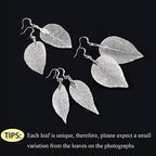 Filigree Long Leaf Dangle Earrings