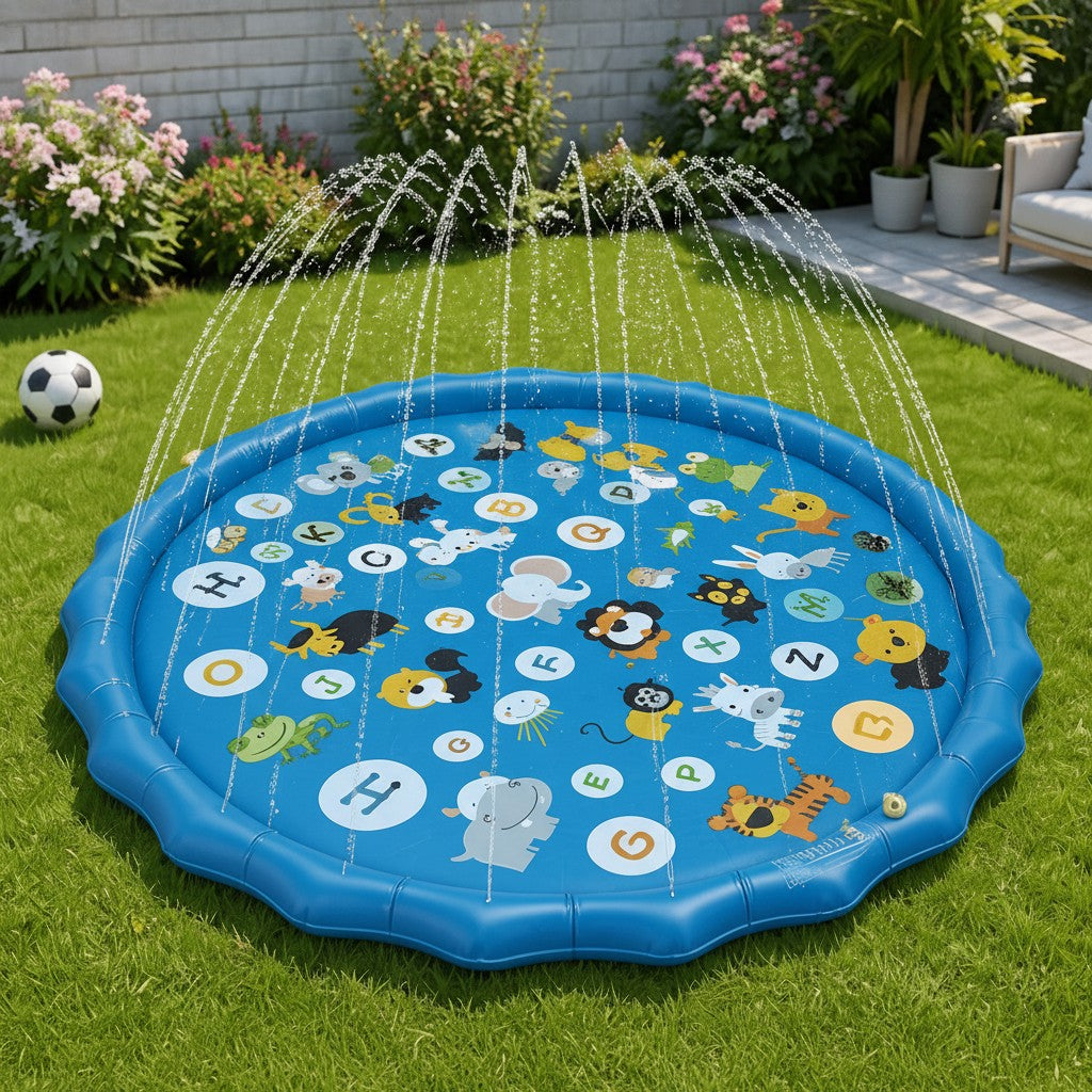 Inflatable Water Play Mat with Sprinkler