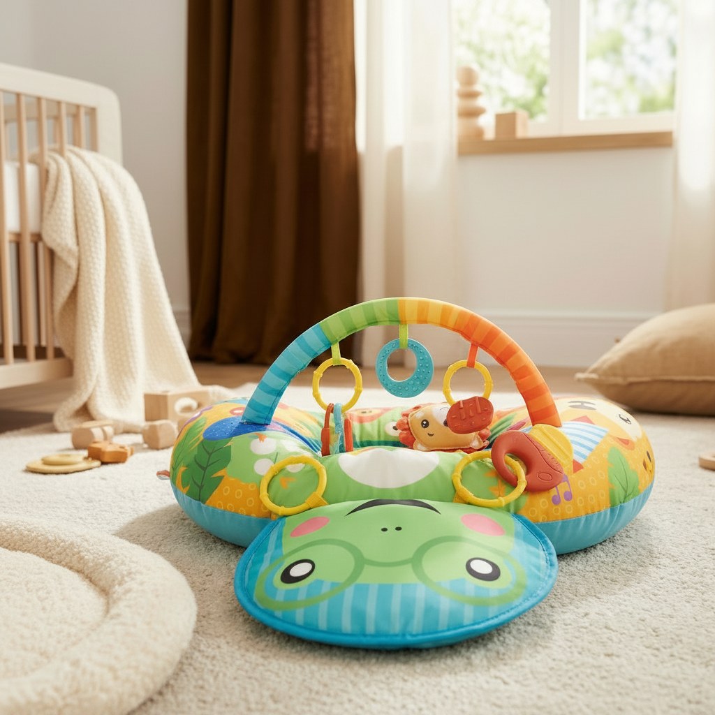 Tummy Time Pillow with Sensory Play Arch