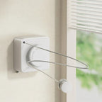 Retractable Wall-Mount Clothesline with Anti-Sag