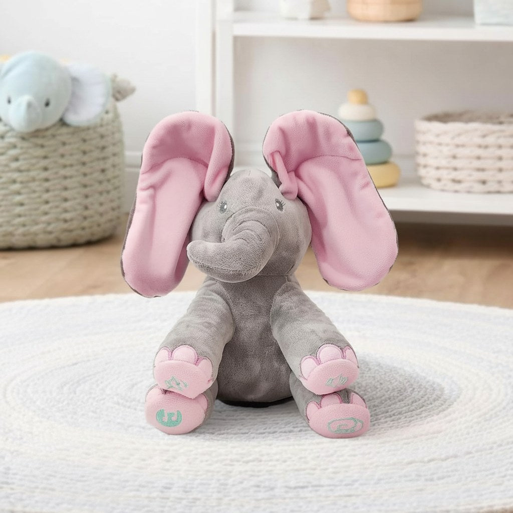 Singing Elephant Plush – Peek-a-Boo & Music Toy
