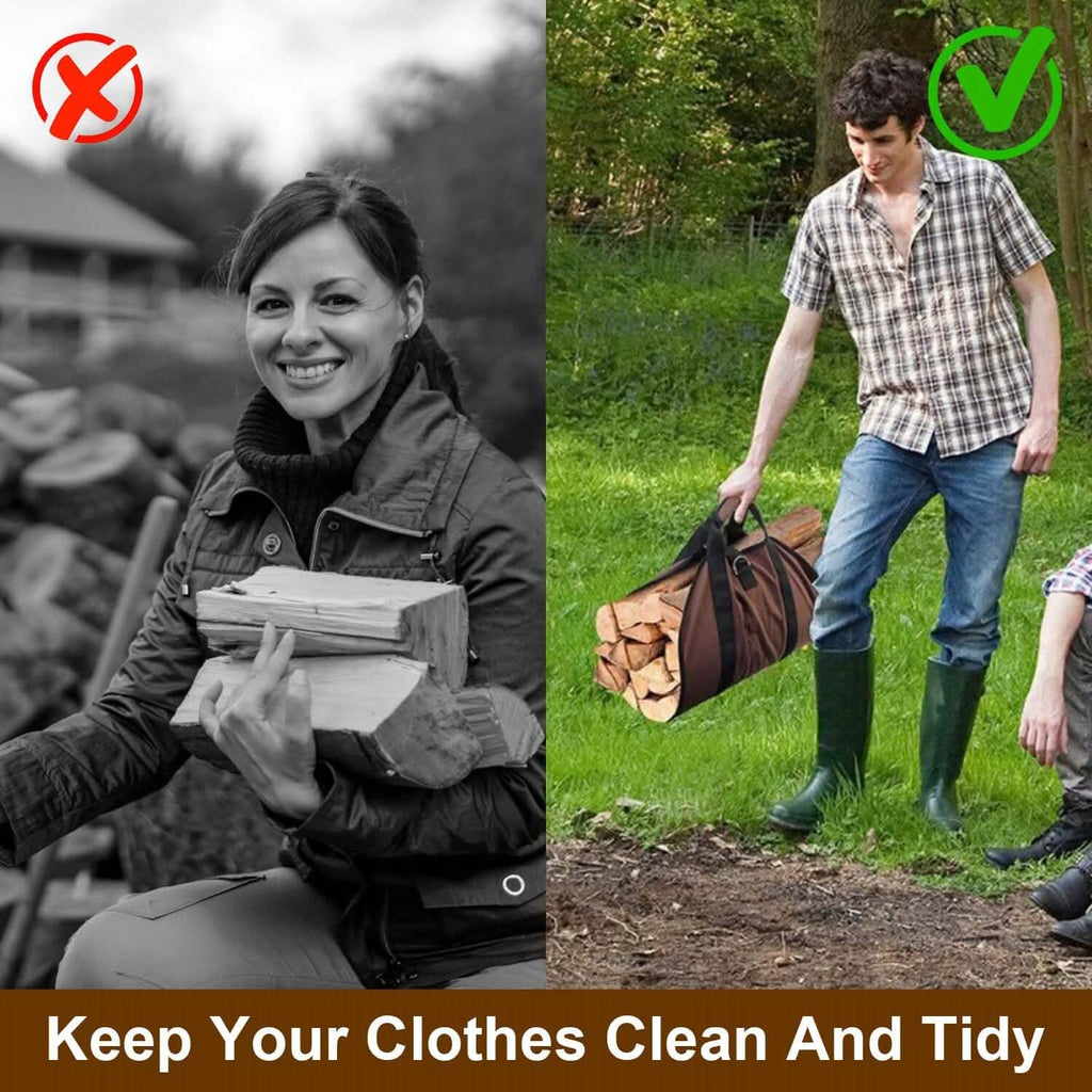 Firewood Carrier Bag with Handle