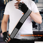 Fitness Workout Gloves with Wrist Wrap Strap