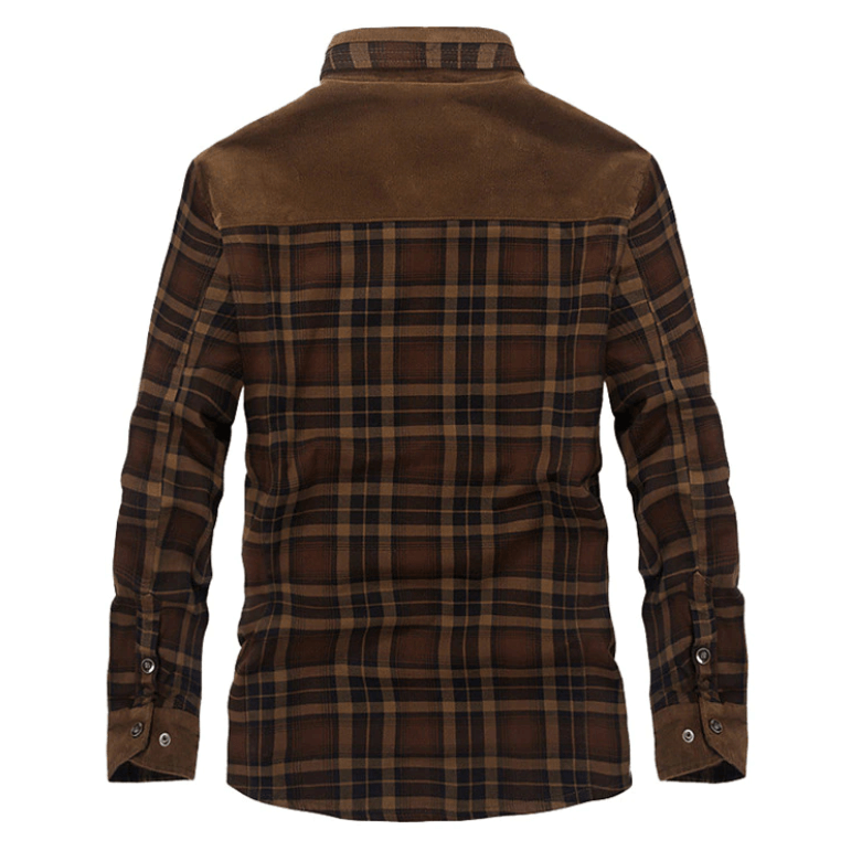 Men's Plaid Lined Shirt Jacket