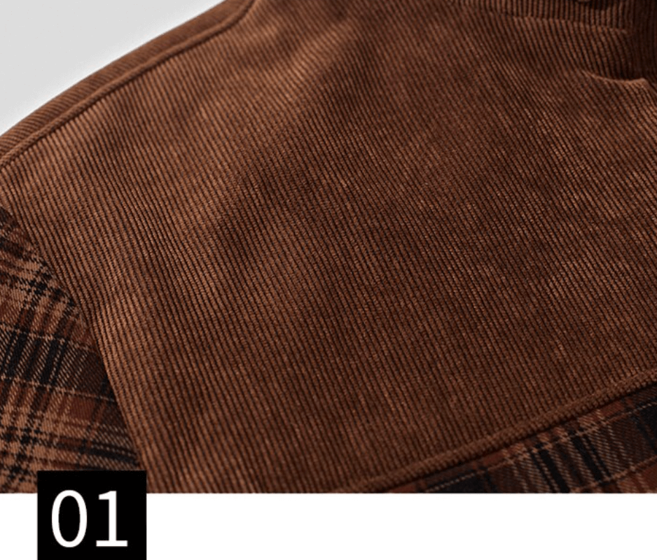 Men's Plaid Lined Shirt Jacket
