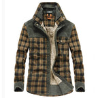 Men's Plaid Lined Shirt Jacket