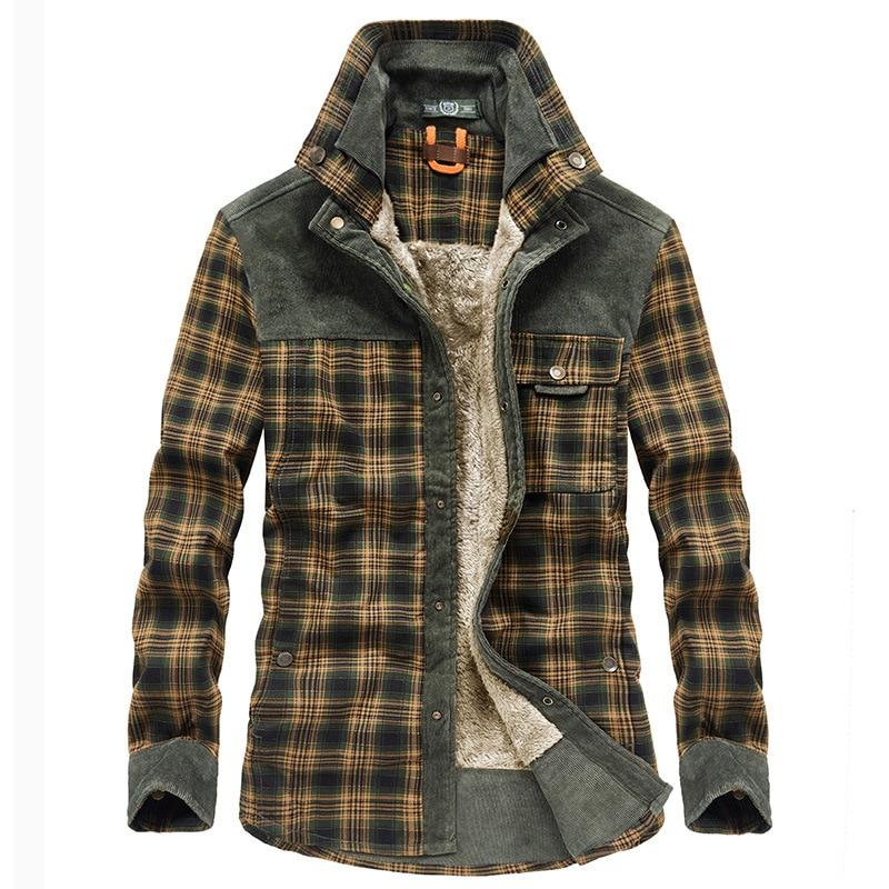 Men's Plaid Lined Shirt Jacket