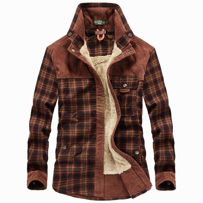 Men's Plaid Lined Shirt Jacket