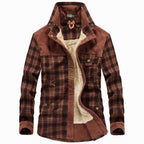 Men's Plaid Lined Shirt Jacket