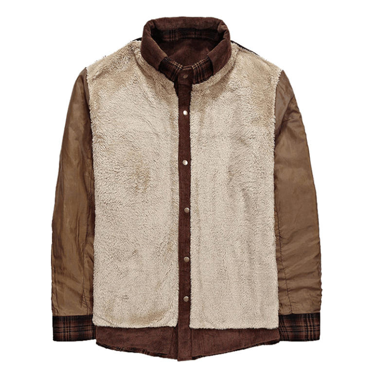 Men's Plaid Lined Shirt Jacket