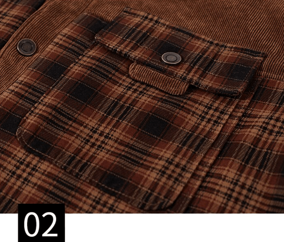 Men's Plaid Lined Shirt Jacket