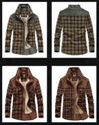 Men's Plaid Lined Shirt Jacket