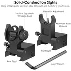 Flip Up Rear Front Aluminum Alloy Tactical Sight Set