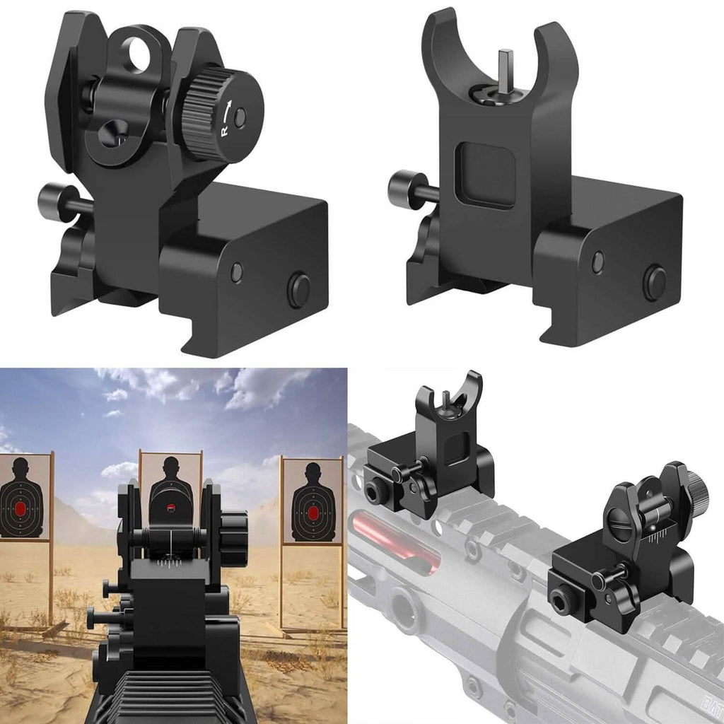 Flip Up Rear Front Aluminum Alloy Tactical Sight Set