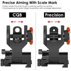 Flip Up Rear Front Aluminum Alloy Tactical Sight Set