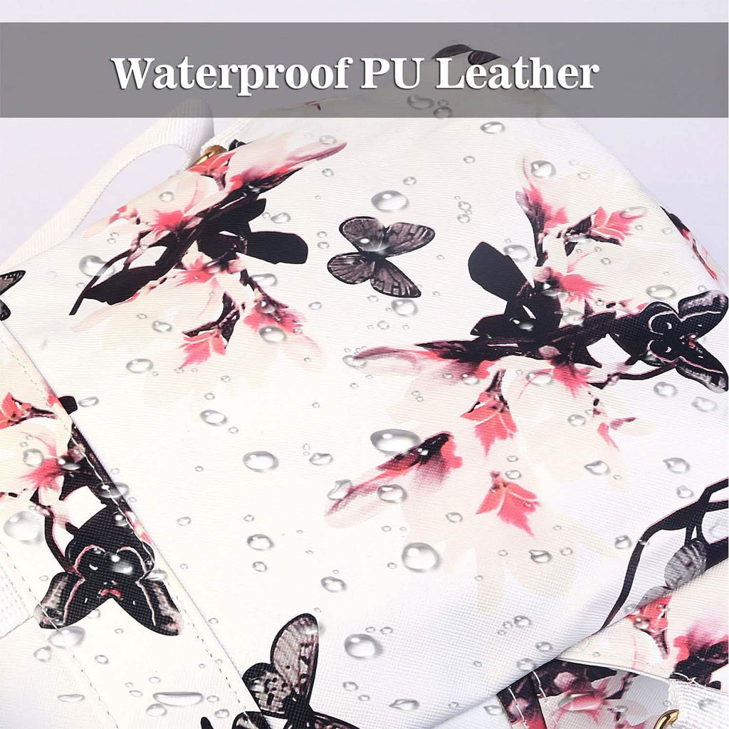 Floral Print Backpack Waterproof Knapsack