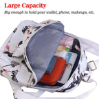 Floral Print Backpack Waterproof Knapsack