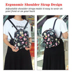 Floral Print Backpack Waterproof Knapsack