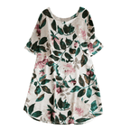 Flower Printed Short Sleeve Dress