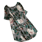 Flower Printed Short Sleeve Dress