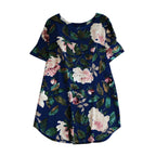 Flower Printed Short Sleeve Dress