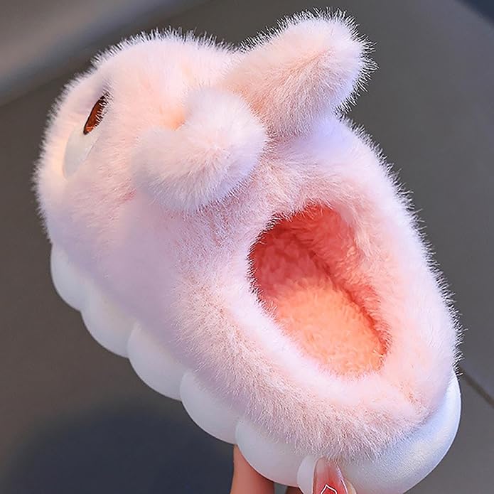 Kids' Plush Bunny House Shoes