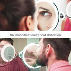 FOCUSLITE – LED Magnifying Mirror with Bright Light & 10x Zoom